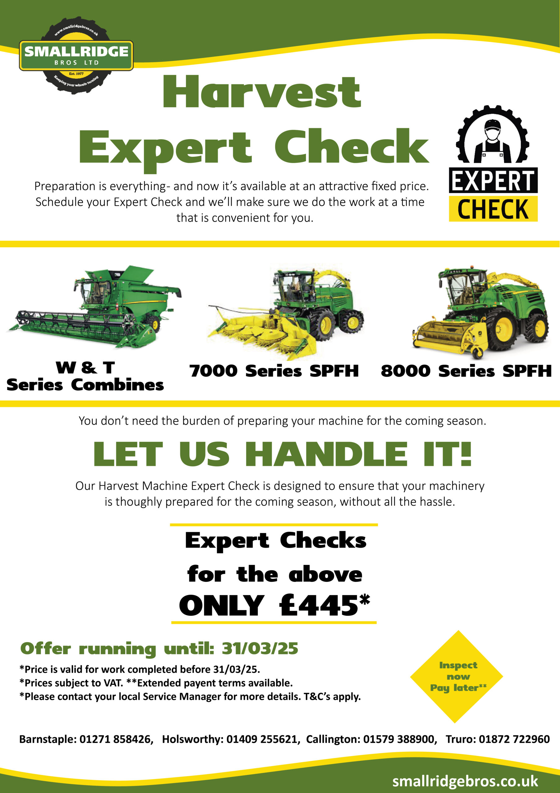 Harvest Winterisation expert check