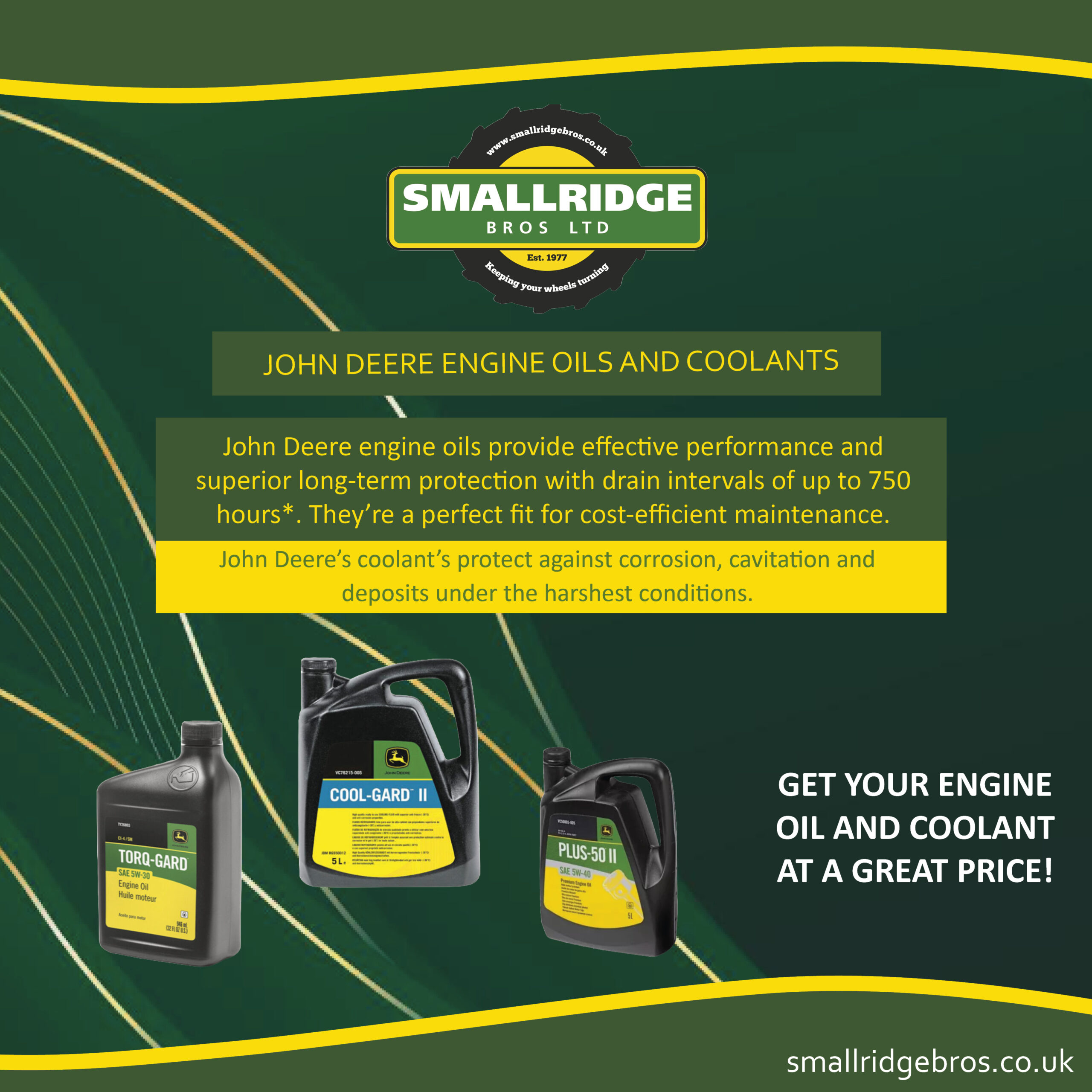 John Deere engine oils an coolant's